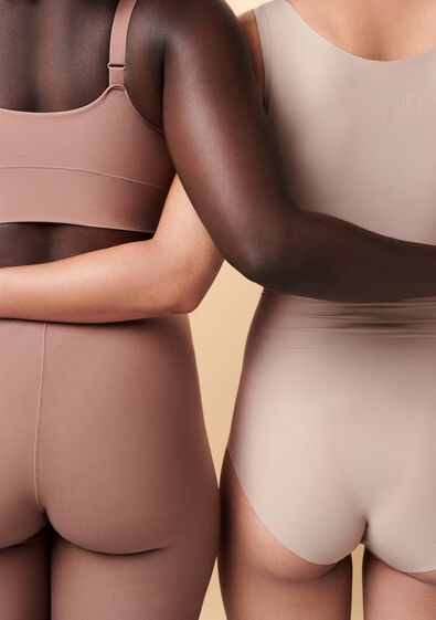 medium corrigerende biker hoge taille middenbruin middenbruin - 1000022645 - HEMA